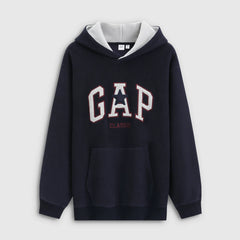 Cheng Yi endorses Gap men's and women's spring clothing with embroidered fleece hoodie and sweatshirt 831268