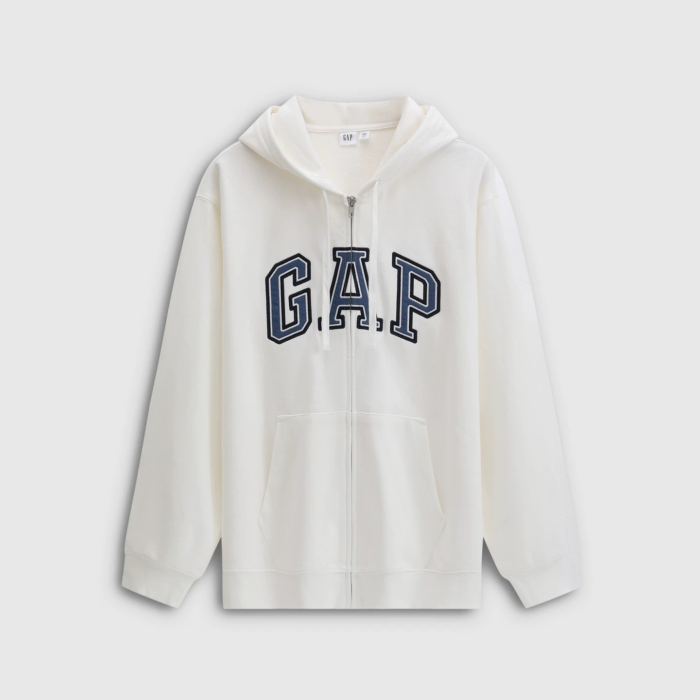 Cheng Yi's same style Gap men's and women's spring new logo zipper hooded sweatshirt jacket 788461