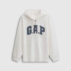 Cheng Yi's same style Gap men's and women's spring new logo zipper hooded sweatshirt jacket 788461