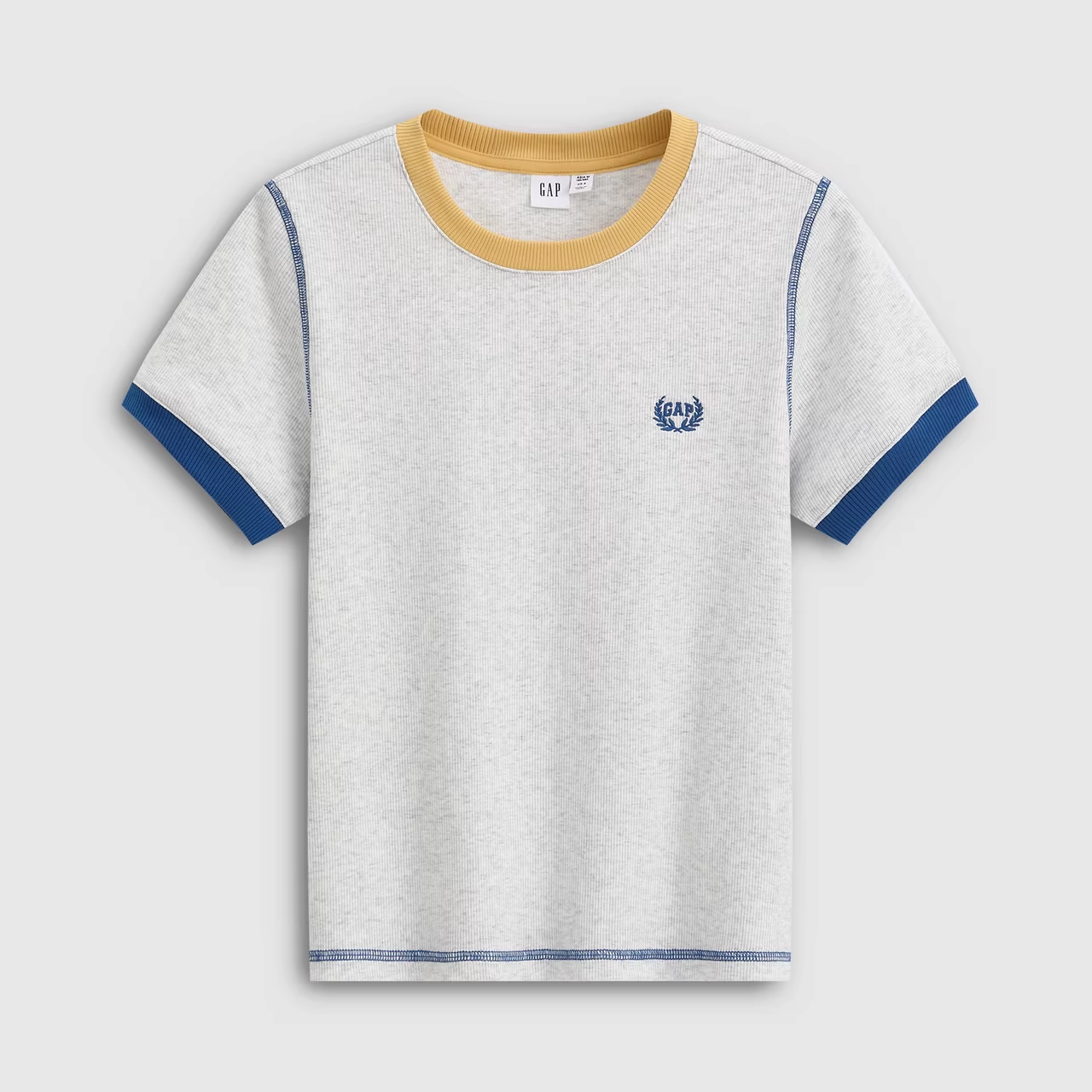 Li Jiaqi live broadcast room Gap men's and women's small logos/women's wheat ear logo round neck T-shirt