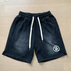 Foreign Trade American Trend Hell Star Retro Printed Ins Same Style Summer High Street Casual Trendy Washed Sports Shorts (3)