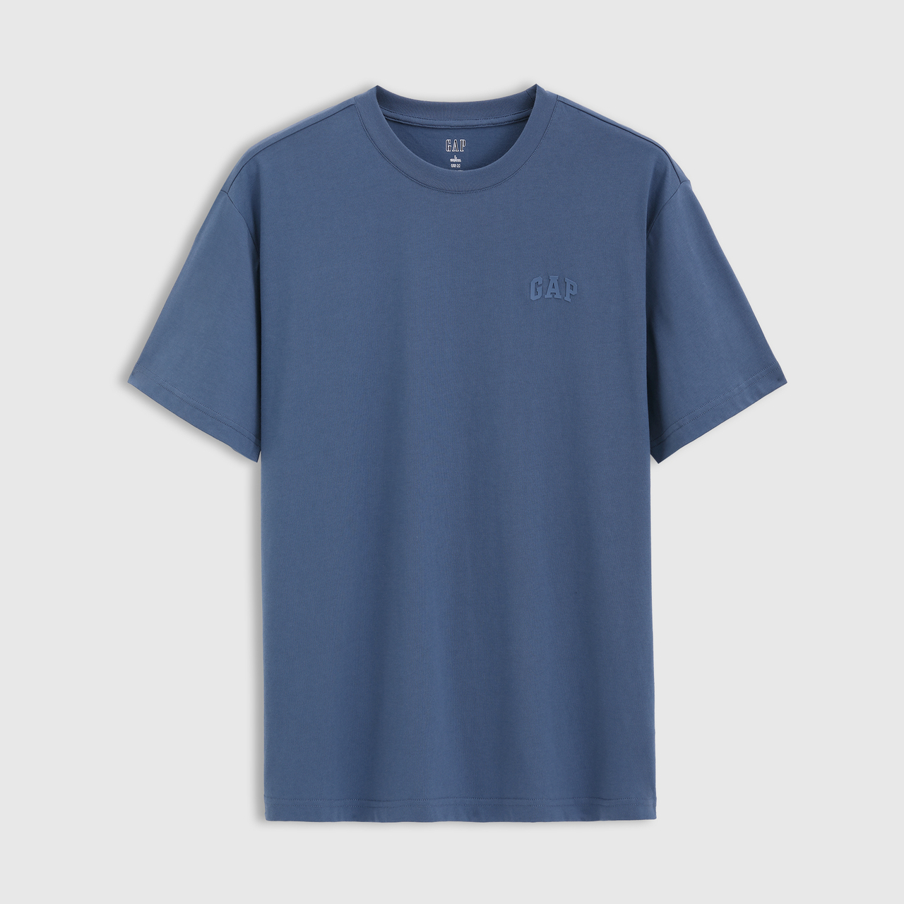 Cheng Yi endorses Gap men's and women's summer clothing, solid color offset printed logo short sleeved T-shirt, loose top 725619