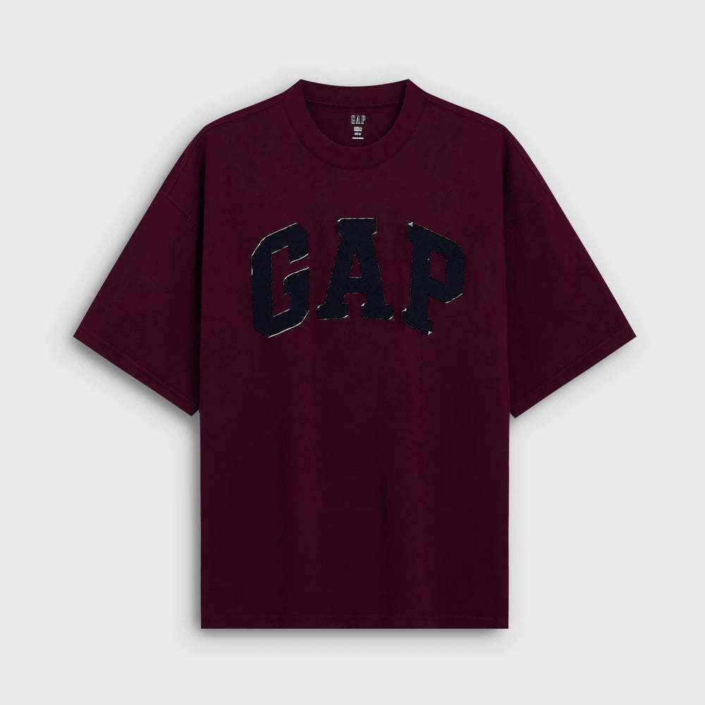 Gap Men's and Women's 2026 Summer New Cotton Logo Patch Loose Round Neck Short Sleeve T-shirt Top 891614