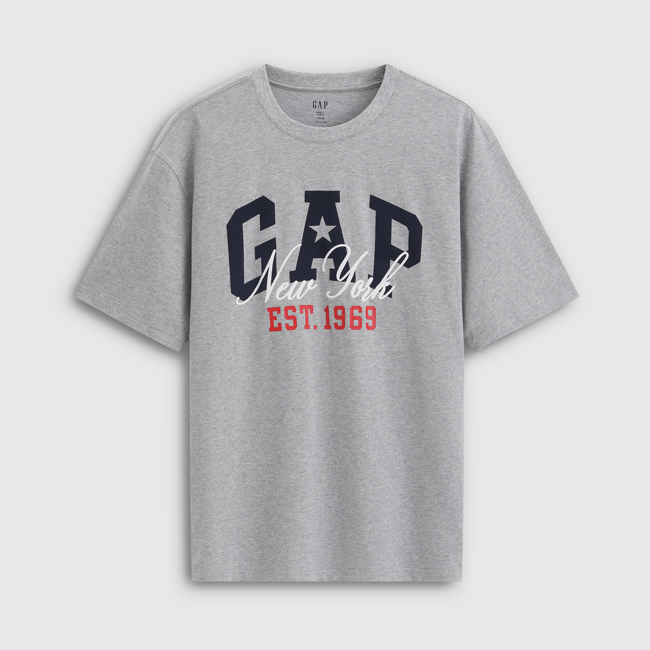 Cheng Yi endorses Gap men's and women's clothing 2026 summer new logo letter loose short sleeved T-shirt 854339