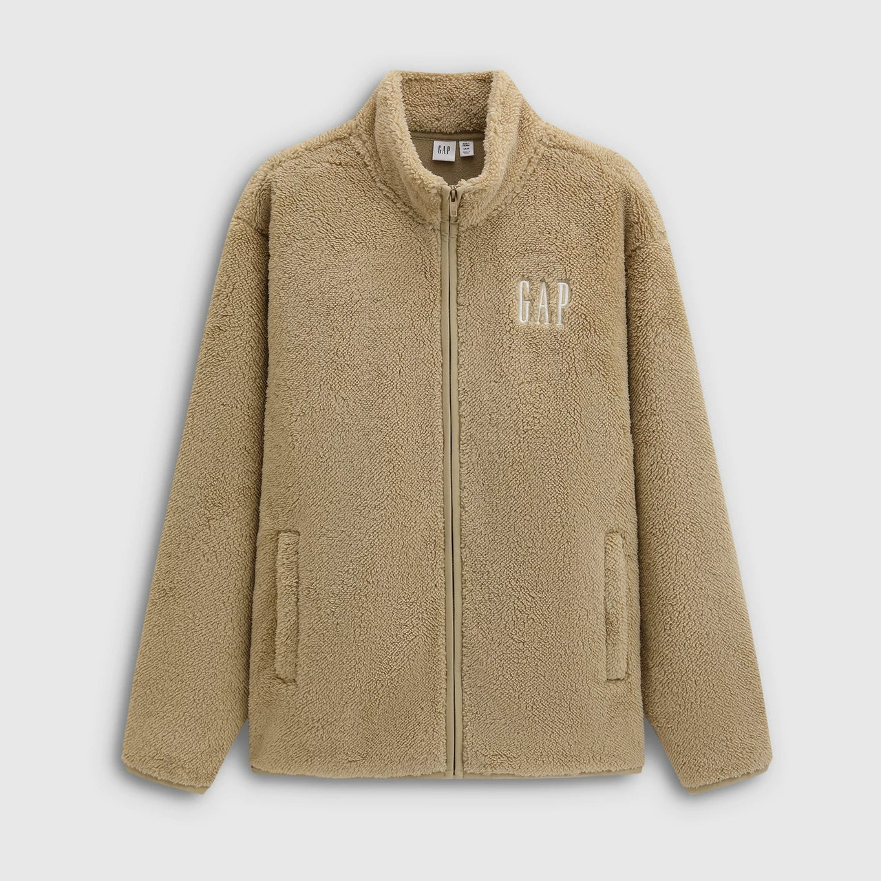 Cheng Yi endorses Gap men's and women's spring logo hugging fleece zipper stand up collar hoodie 786538