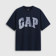 Cheng Yi endorses Gap men's and women's clothing 2026 summer new print logo loose short sleeved T-shirt 866089