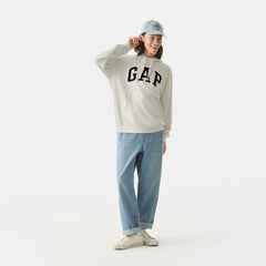 Gap US hooded sweatshirt men's and women's clothing looped fabric embroidered logo sweatshirt 2025 new casual hooded sweatshirt European and American style long sleeved pullover sweatshirt