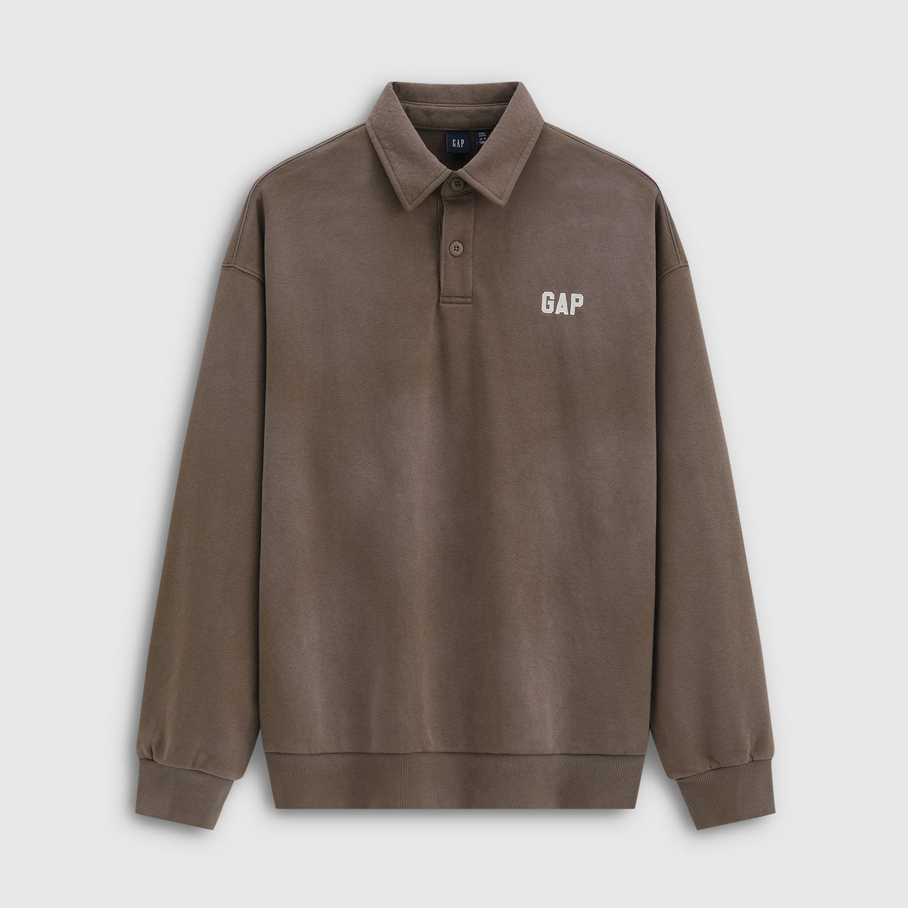Gap Spring Collection - New Water-Rubbed Embroidered Long-Sleeved Polo Shirt