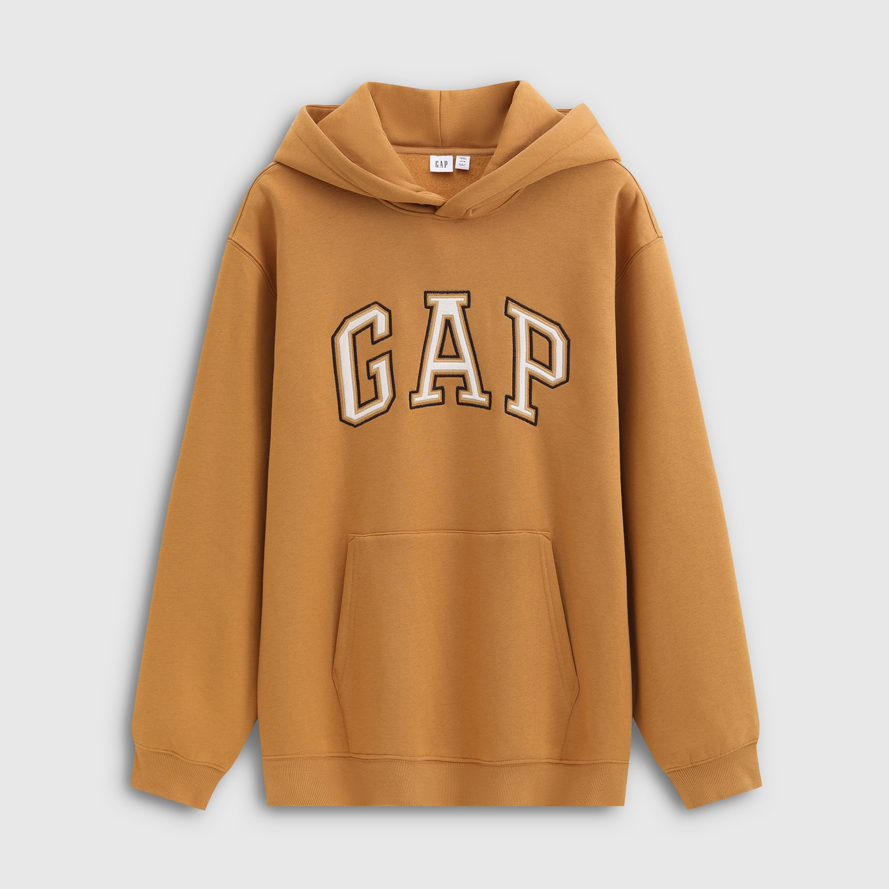 Gap 2025 Autumn New Velvet Hoodie Ginger Scratched Hoodie Top