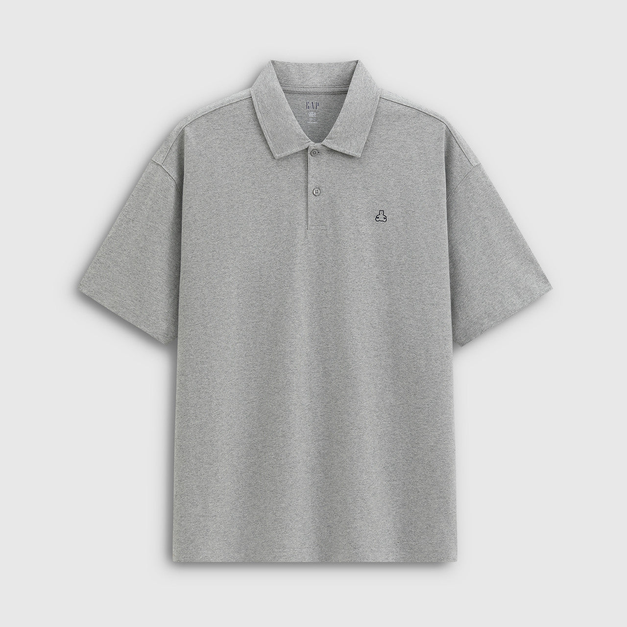 Gap Summer Cotton Bear Embroidered Short-Sleeved Collared Polo Shirt