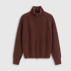 Cheng Yi Same Style Double Zipper Hug Knit Cardigan Unisex