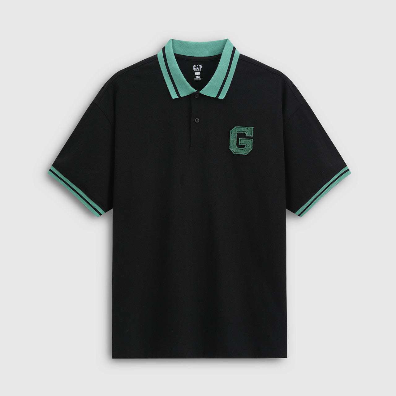 Gap Men's Summer New Style Logo Contrasting Color Polo Neck Short Sleeve Shirt
