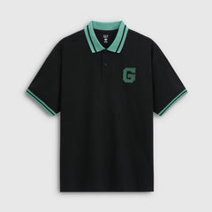 Gap Men's Summer New Style Logo Contrasting Color Polo Neck Short Sleeve Shirt