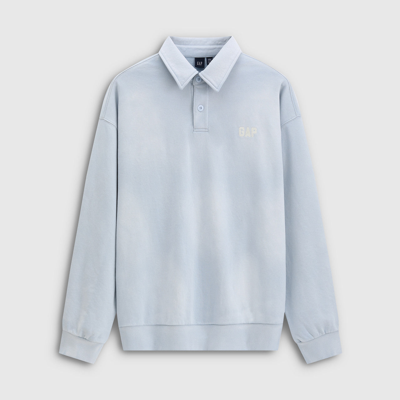 Gap Spring Collection - New Water-Rubbed Embroidered Long-Sleeved Polo Shirt