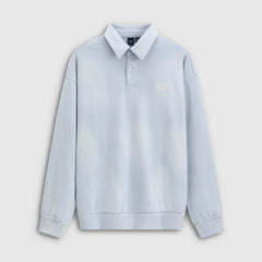 Gap Spring Collection - New Water-Rubbed Embroidered Long-Sleeved Polo Shirt