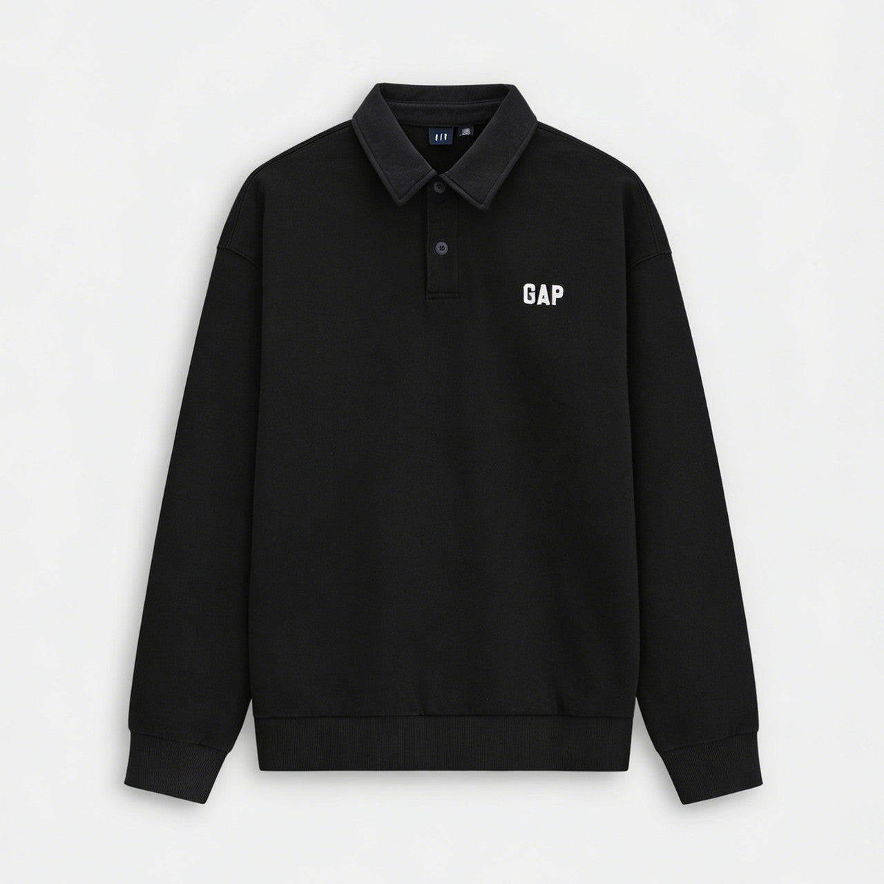 Gap Spring Collection - New Water-Rubbed Embroidered Long-Sleeved Polo Shirt