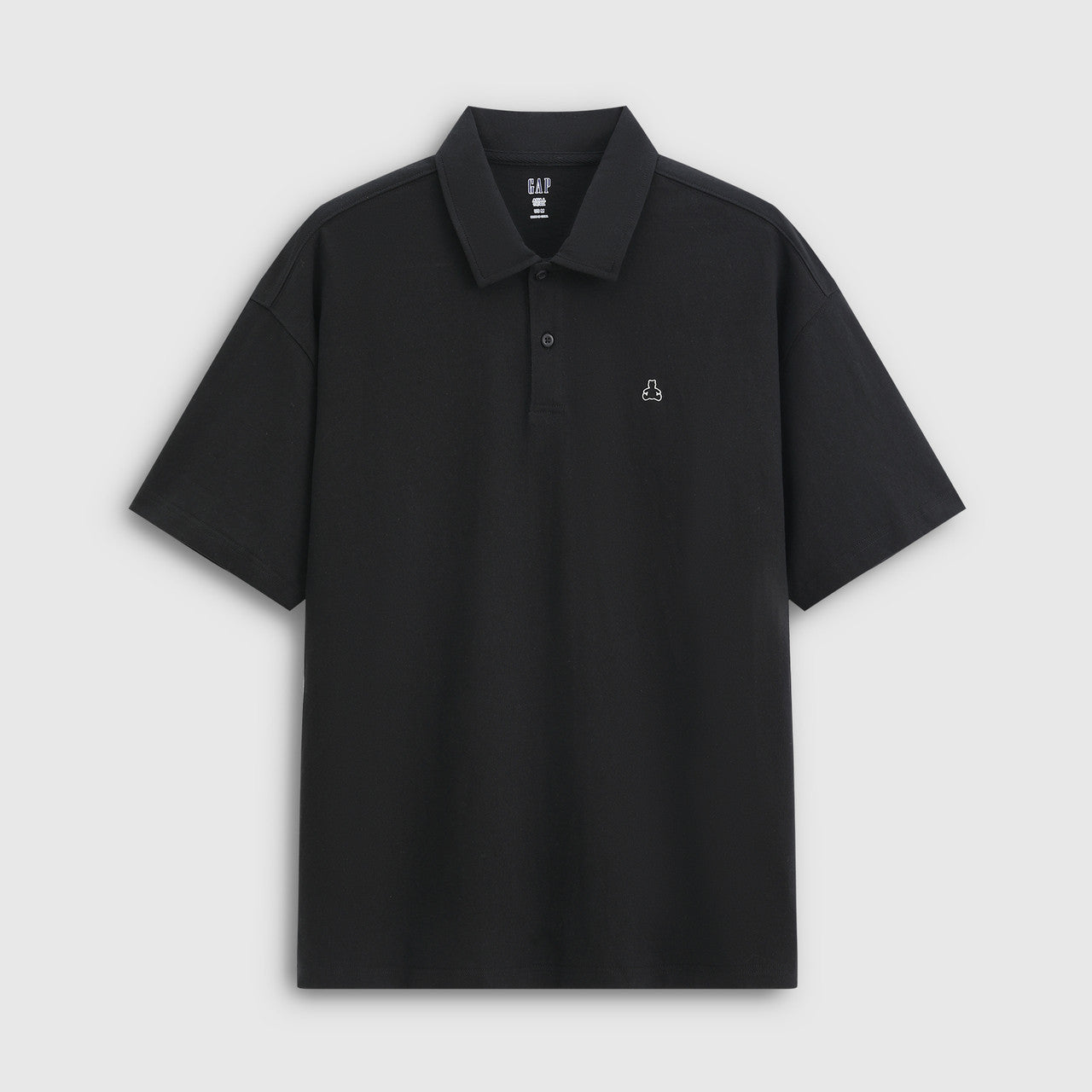 Gap Summer Cotton Bear Embroidered Short-Sleeved Collared Polo Shirt