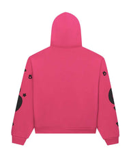 Sp5der Beluga Zip Up Hoodie Pink