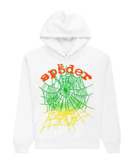 Sp5der OG Web Gradient Hoodie V2 White/Green