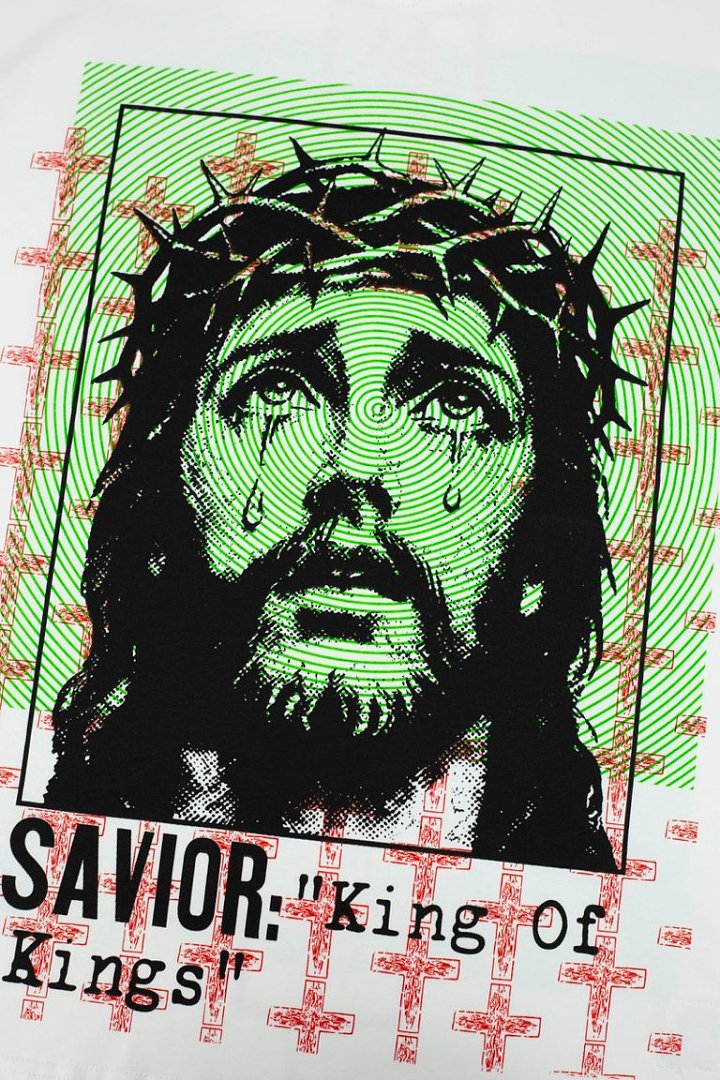 Hellstar Jesus Graphic Washed Oversized T-Shirt