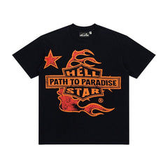 Hellstar "Path to Paradise" Orange Flame Logo T-Shirt