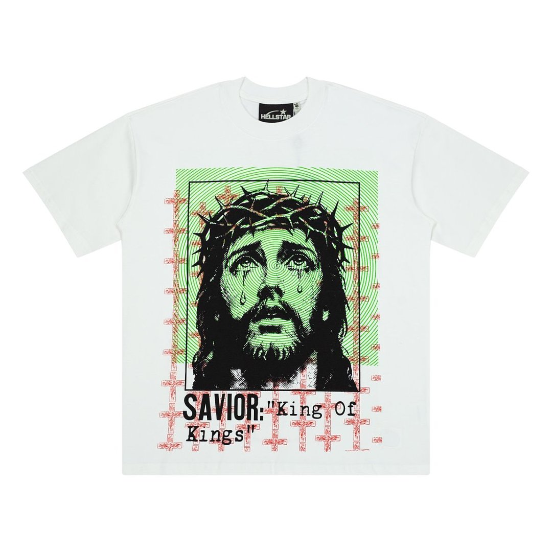Hellstar Jesus Graphic Washed Oversized T-Shirt
