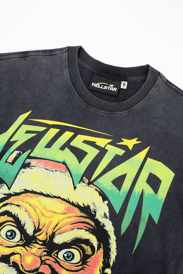 Hellstar Monster Graphic Washed Oversized T-Shirt – Black