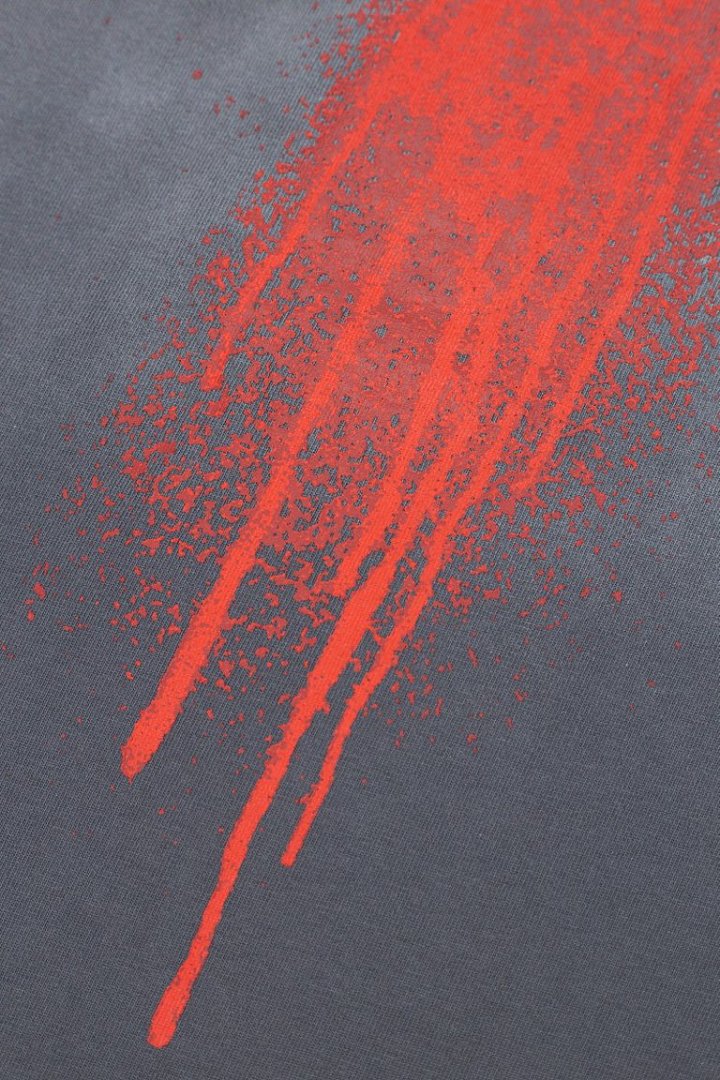 Hellstar Red Drip Gradient Vintage Washed Oversized T-Shirt