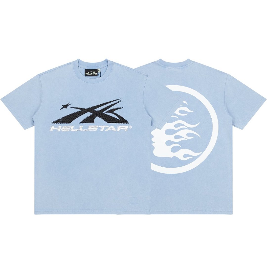Hellstar Classic Logo Light Blue T-Shirt