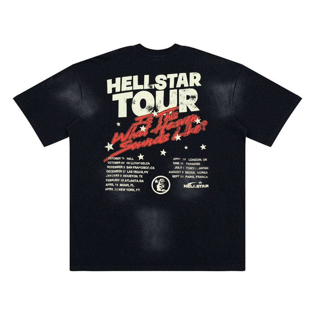 Hellstar Racing Logo Washed Oversized T-Shirt – Black