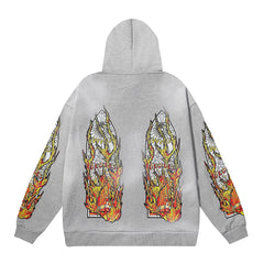 Who Decides War Flame Glass Hooded Pullove