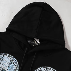 Who Decides War Stained Glass Hooded Pullover (Black)