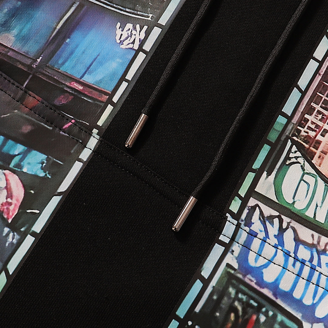Who Decides War Stained Glass Hooded Pullover (Black)