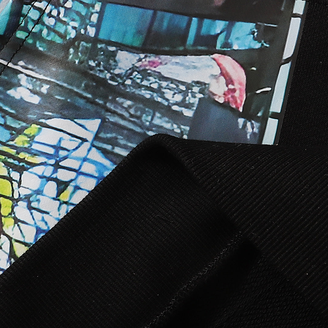 Who Decides War Stained Glass Hooded Pullover (Black)