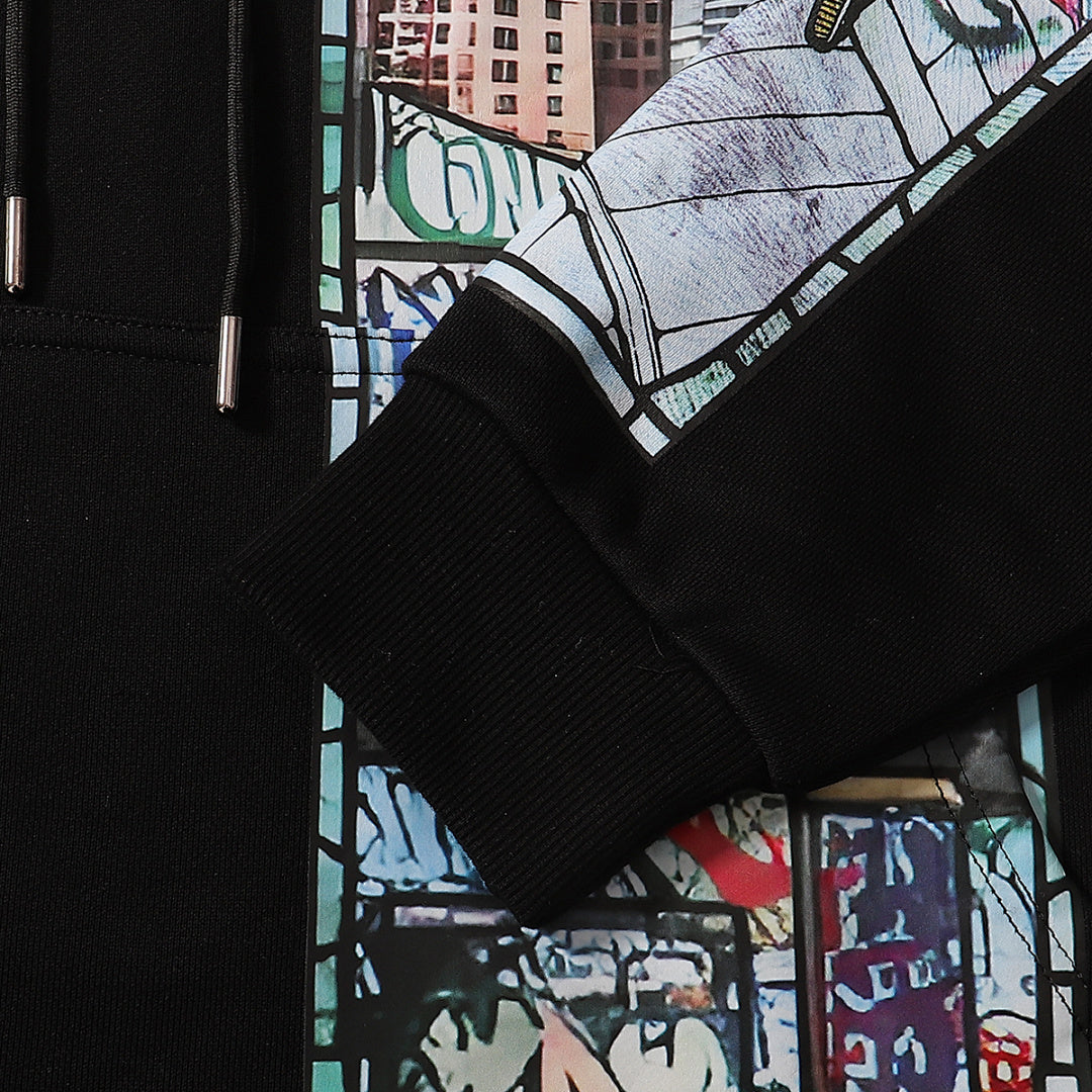Who Decides War Stained Glass Hooded Pullover (Black)